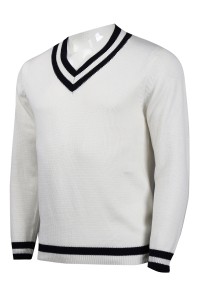 JUM044 design net color V-neck sweater 2/32 cotton 476G sweater factory